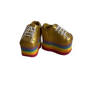 Rainbow High Sunny Madison Pair Gold Platforms Tennis Shoes Sneakers Series 1